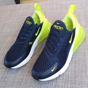 Nike Air Max 270 Blue Obsidian Volt Sz 7.5 EUC!